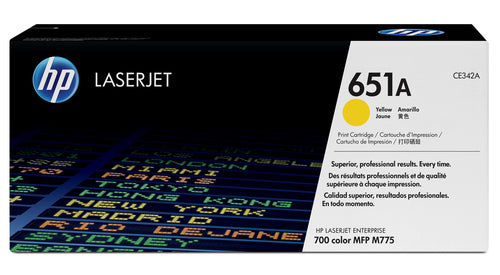 HP 651A LASERJET ENTERPRISE 700 COLOR MFP M775 SERIES YELLOW PRINT ...
