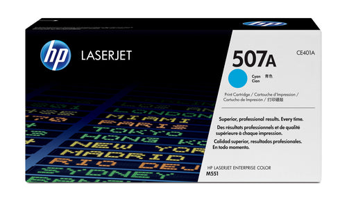 HP LASERJET ENTERPRISE 500 COLOR M551 CYAN TONER PRINT CARTRIDGE AV...