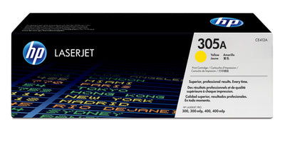 HP 305A YELLOW LASERJET TONER CARTRIDGE FOR LASERJET PRO 300 AND 40...