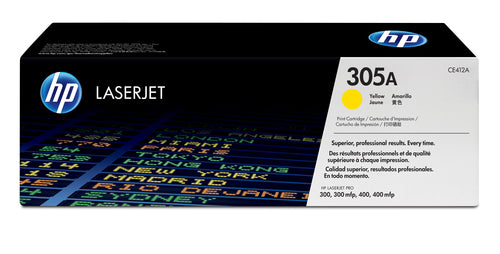 HP 305A YELLOW LASERJET TONER CARTRIDGE FOR LASERJET PRO 300 AND 40...