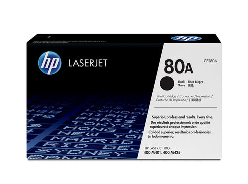 HP 80A BLACK LASERJET TONER CARTRIDGE FOR HP LASERJET PRO 400 MFP M...