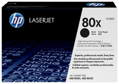 HP 80X BLACK LASERJET TONER CARTRIDGE FOR HP LASERJET PRO 400 MFP M...