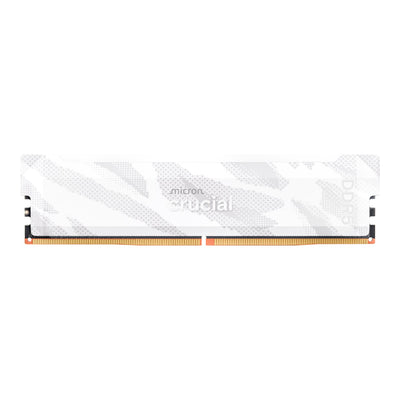 Crucial Pro 16GB 6400Mhz DDR5 Desktop OC Gaming Memory - White