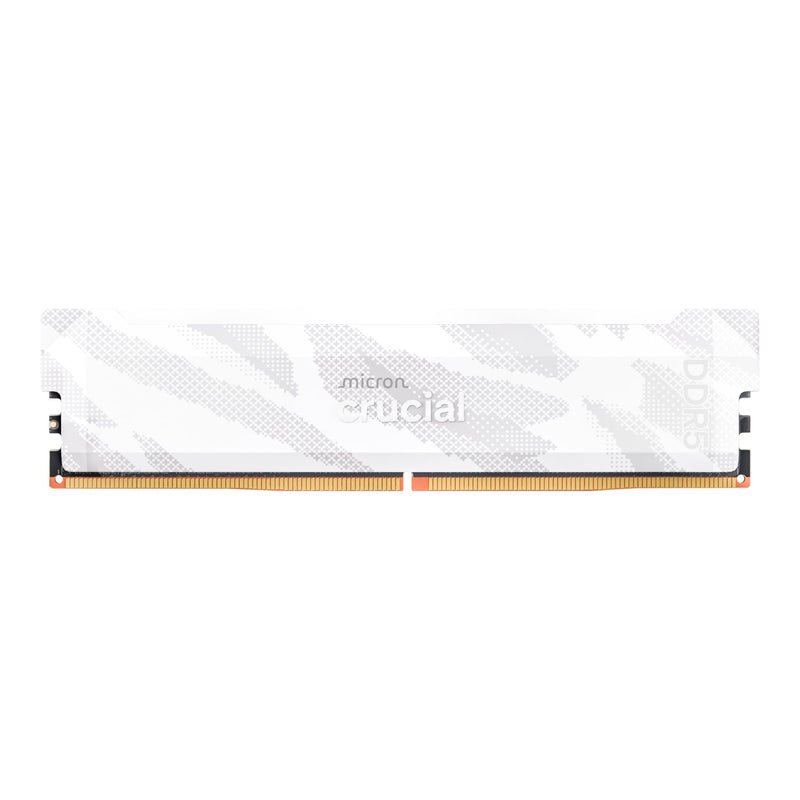Crucial Pro 16GB 6400Mhz DDR5 Desktop OC Gaming Memory - White