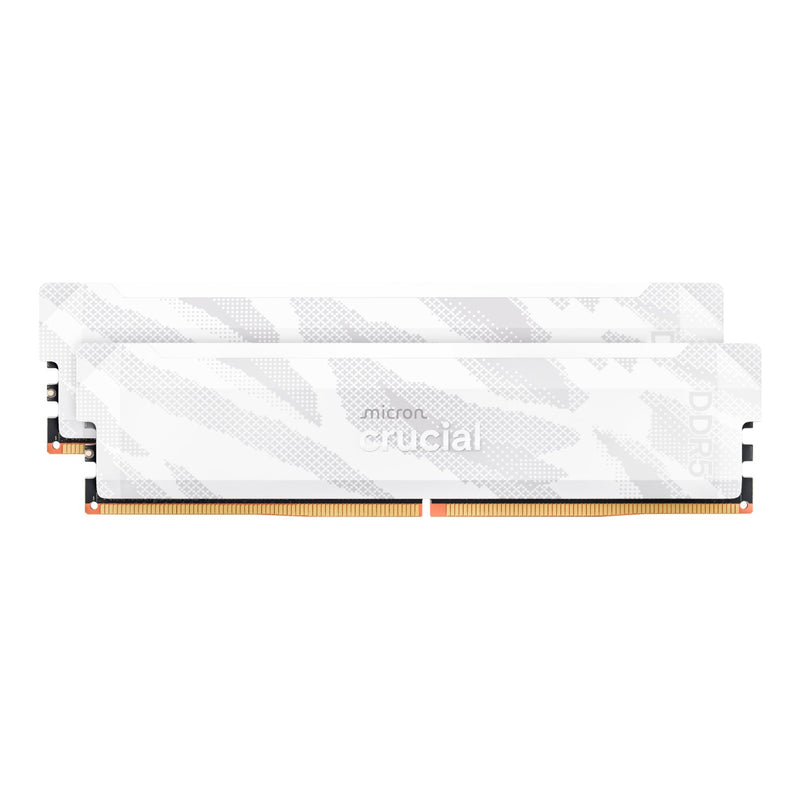 Crucial Pro Overclocking DDR5-6400 32GB Desktop Gaming Memory Kit (16GB x 2) – White