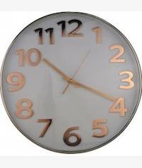 Casey Wall Clock Rose Gold Outer Rim With Rose Gold Details