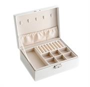 CASEY WHITE LEATHER JEWELERY STORAGE BOX