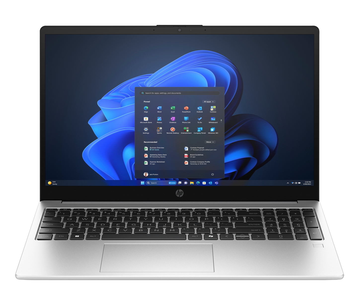 HP 250R 15.6 INCH G10 NOTEBOOK PC/UMA 3 100U DDR5  / 15.6 FHD AG SV...