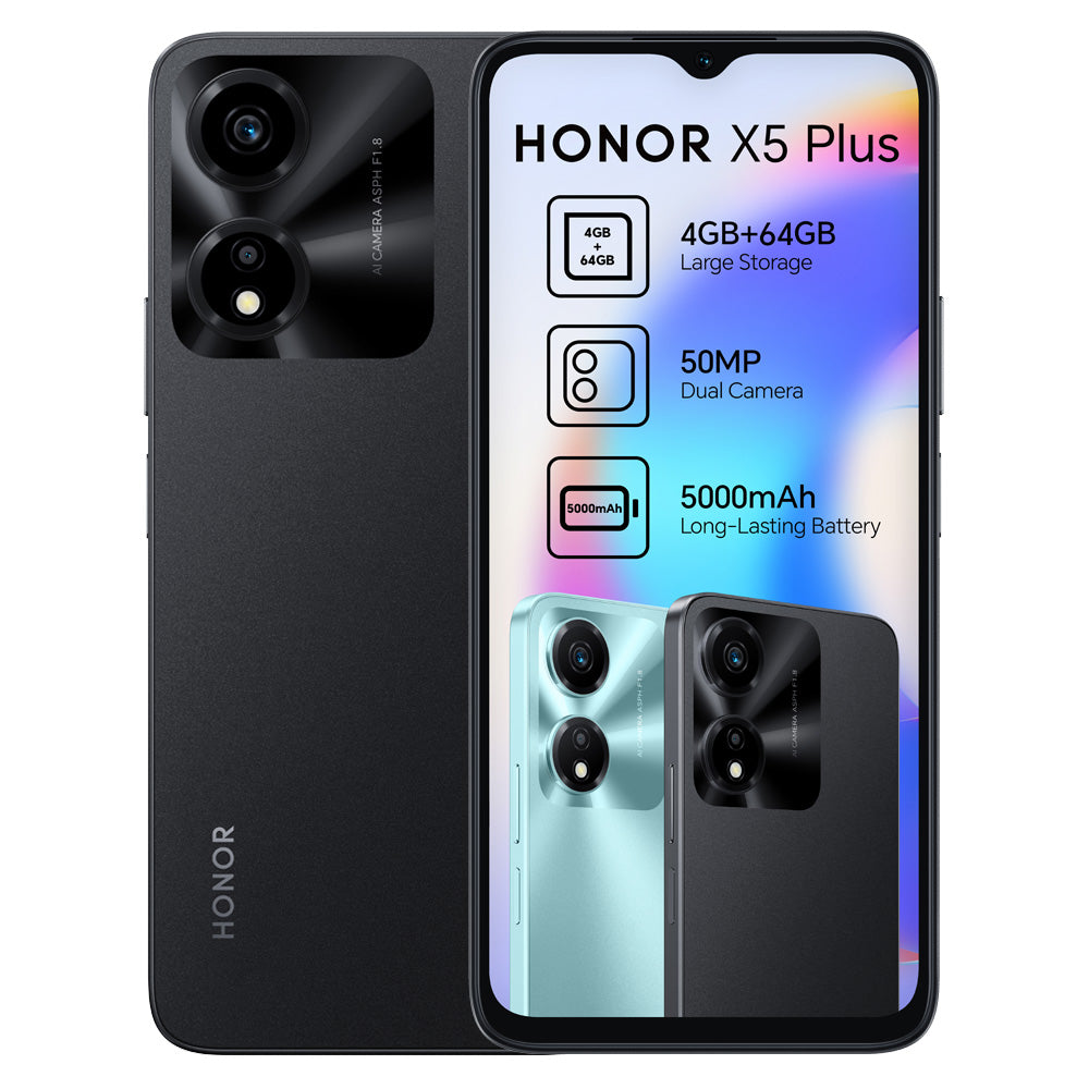 Honor X5 Plus 64GB Dual SIM Midnight Black