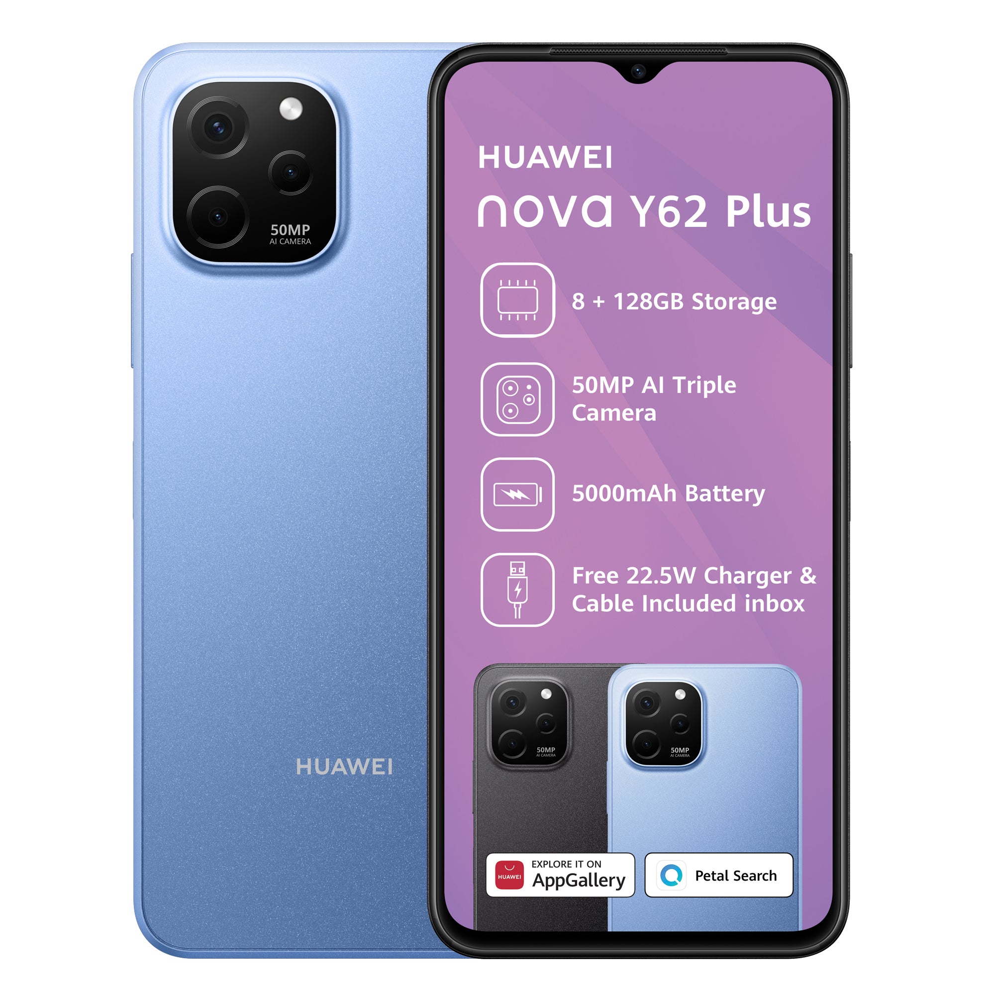 Huawei Nova Y62 Plus 8GB 128GB DS Sapphire Blue