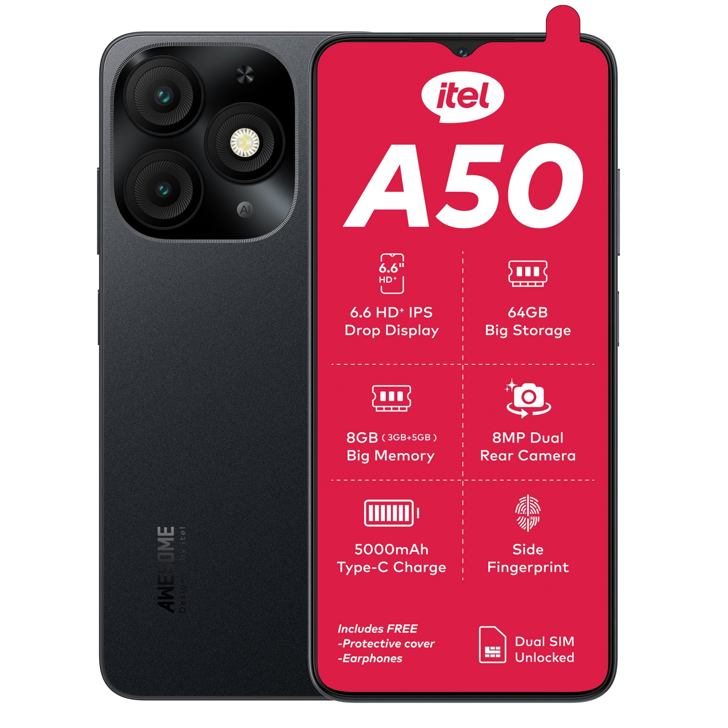 Itel A50 64GB DS Black