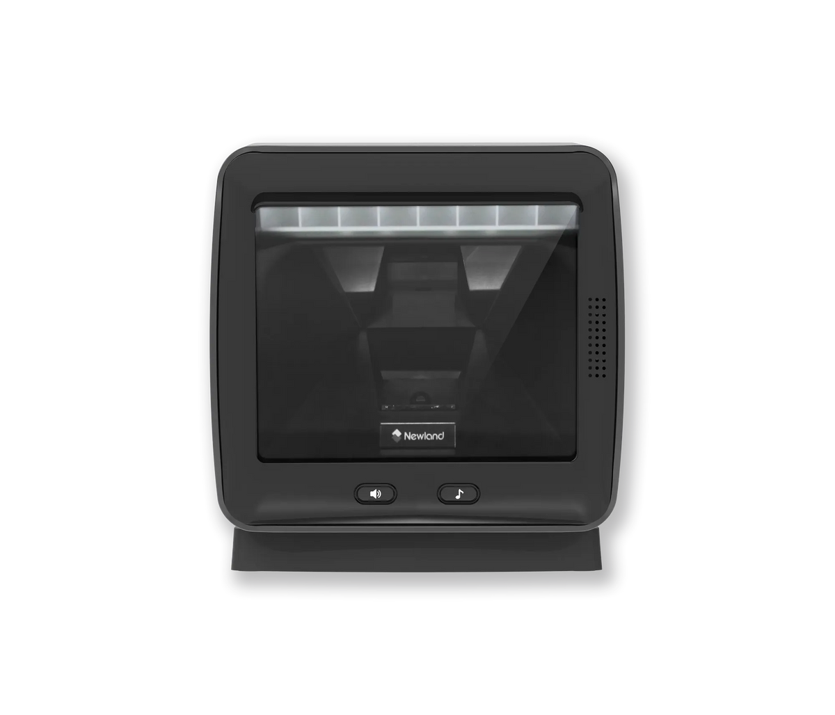 Newland Demo NEWLAND-FR80 Salmon 2D Cmos Mega Pixel Large Window Vertical Desktop Scanner With ''l'' Mounting Bracket; 3 Mtr U