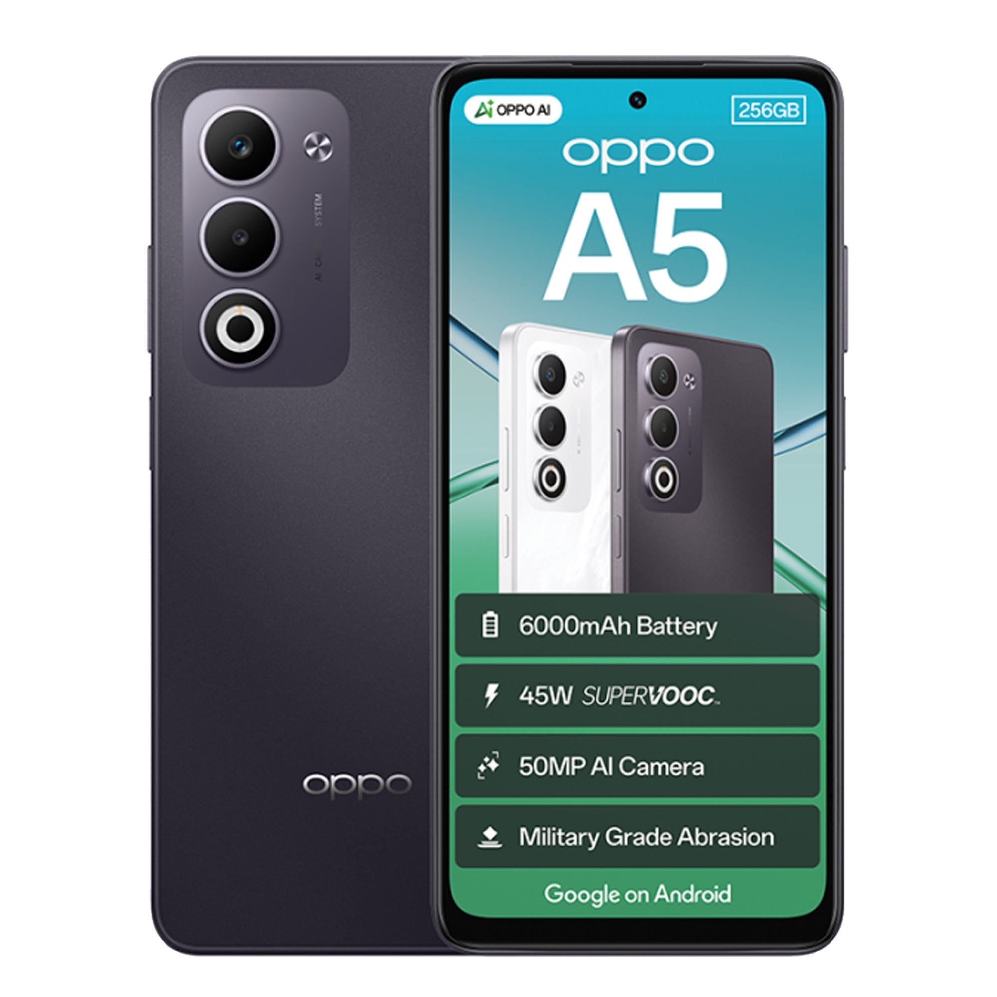 OPPO A5 256GB Dual SIM Smartphone - Midnight Purple