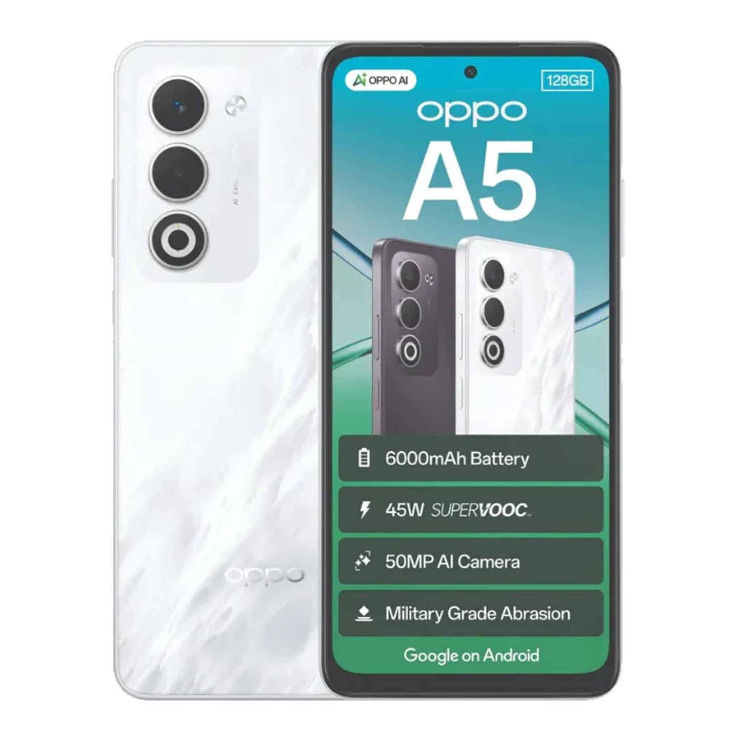 Oppo A5 128GB Dual SIM Mist White