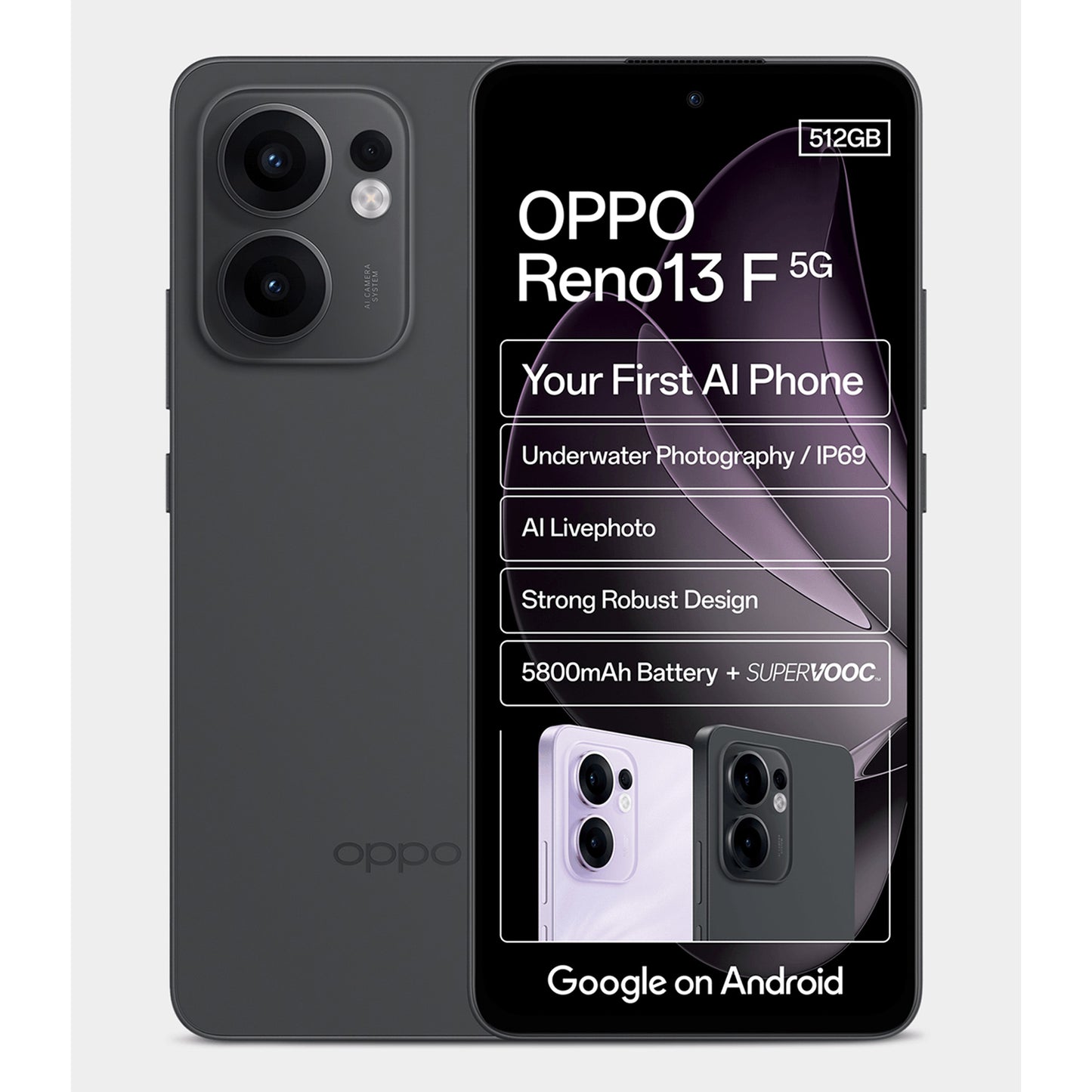 Oppo Reno 13F 5G 512GB Dual SIM Grey