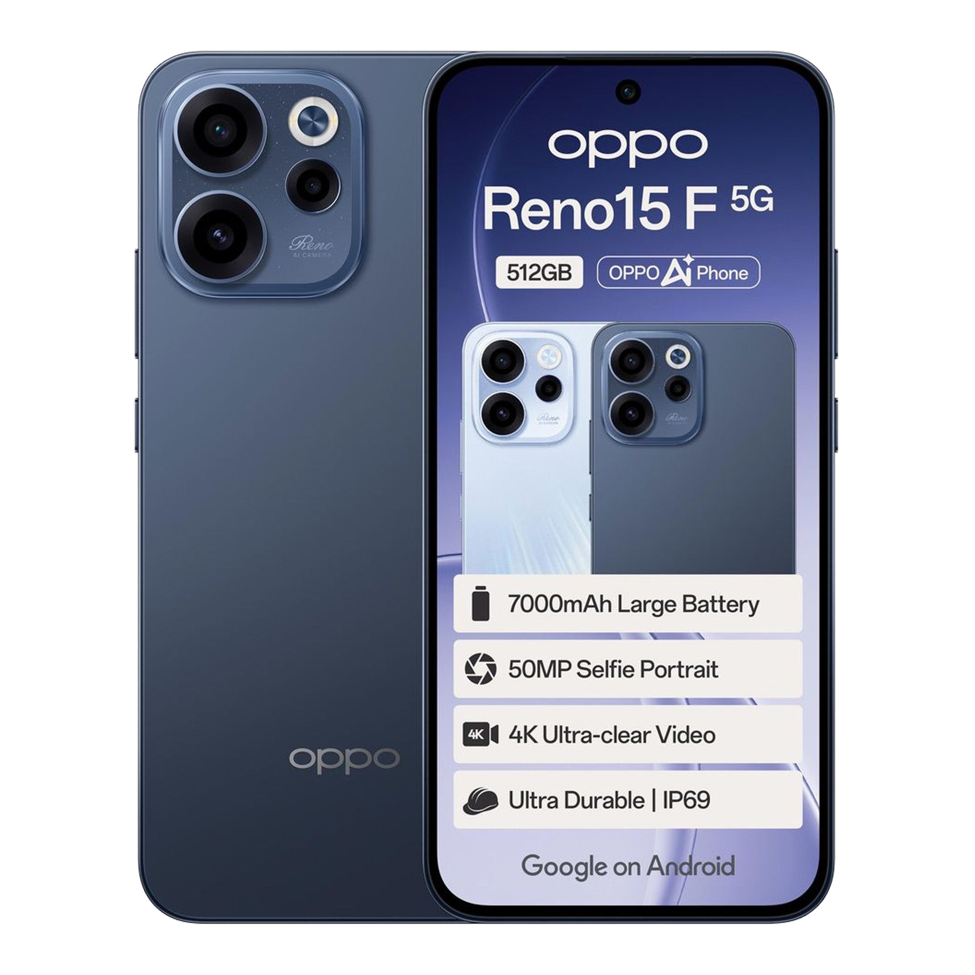 OPPO Reno15 F 5G 5G 512GB Dual SIM Smartphone - Dark Blue