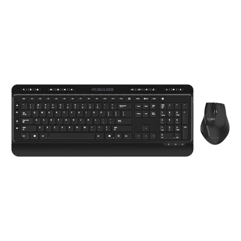 PCBuilder ALPHA Silent Wireless Keyboard and Mouse Combo