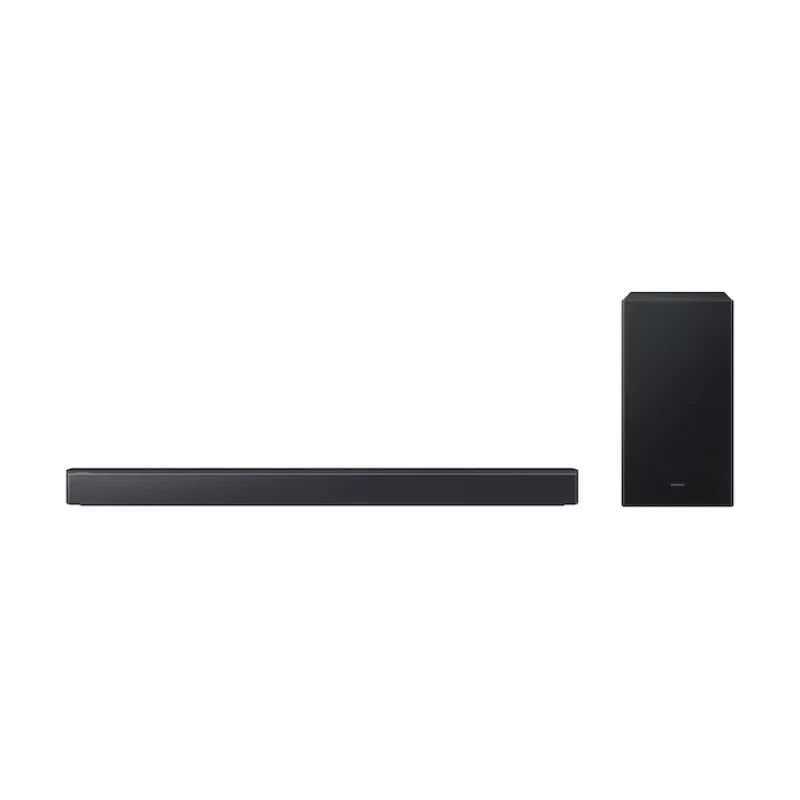 SAMSUNG WIRELESS SOUNDBAR  2.1CH  300W  DOLBY AUDIO  DTS VIRTUAL:X  HDMI ARC  BLUETOOTH TV CONNECTION  ADAPTIVE SOUND  GAME MODE  NIGHT MODE  VOICE ENHANCE  WIRELESS SUBWOOFER  WIRELESS SURROUND SOUND COMPATIBLE