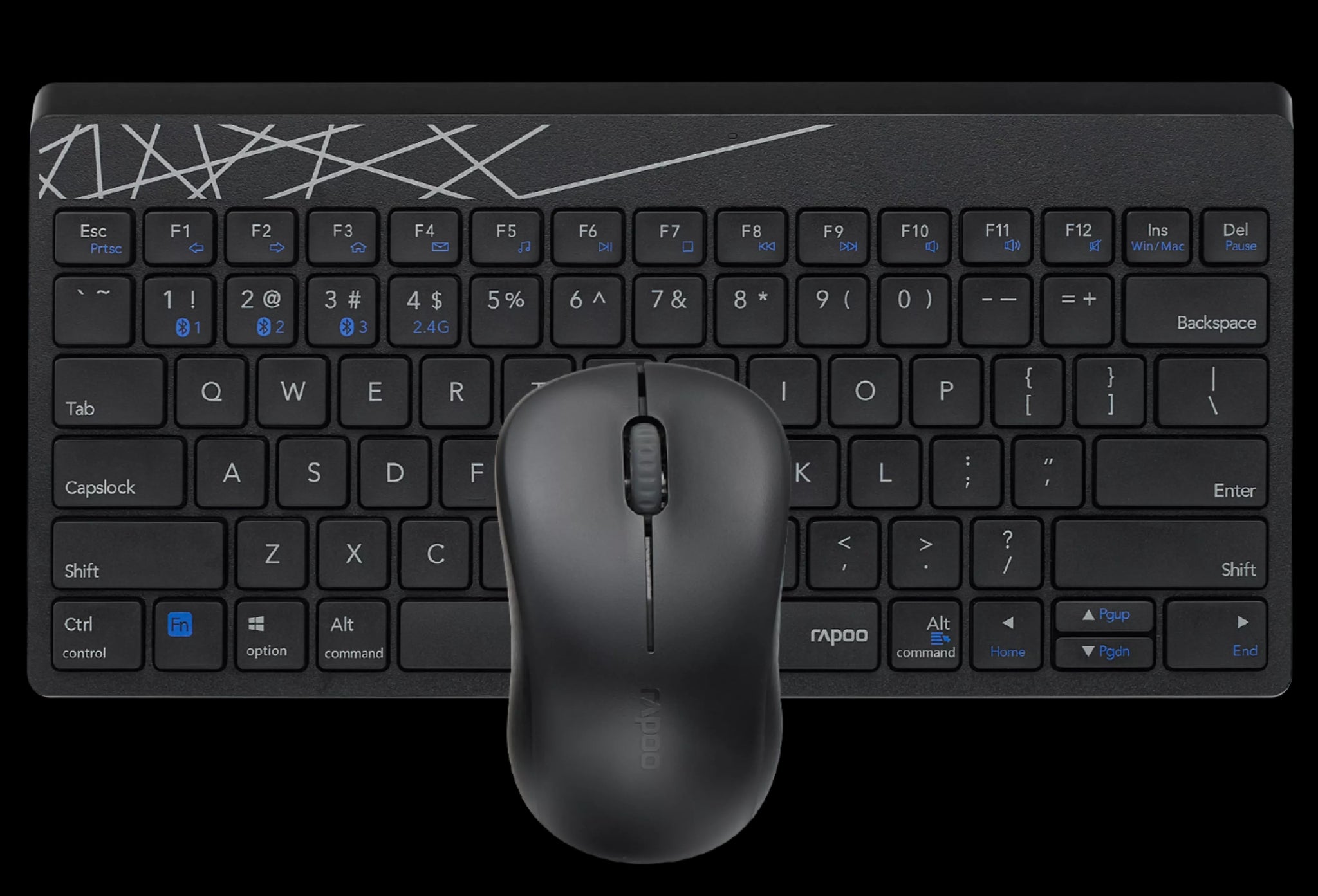 8000GT - Multi-mode wireless keyboard and mouse combo - Mini