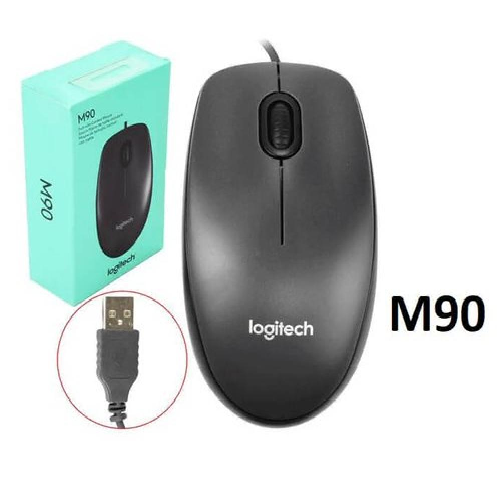 Logitech M90 - Wired Mouse - Grey - USB