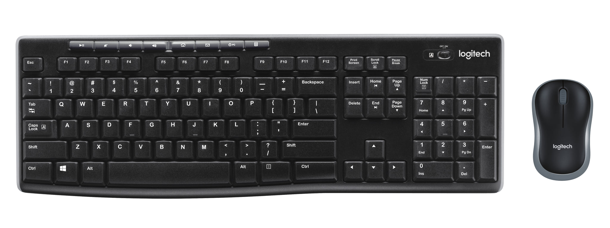 Logitech Wireless Keyboard And Mouse Combo Black USB