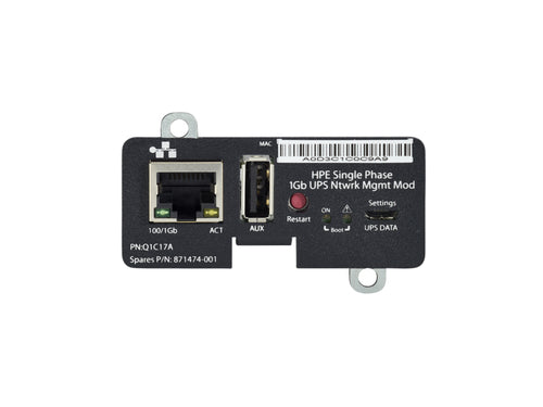 HP SINGLE PHASE 1GB UPS NETWORK MANAGEMENT MOD