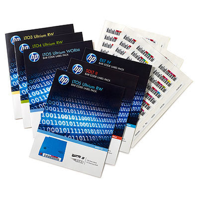 HP LTO-6 ULTRIUM RW BAR CODE LABEL PACK