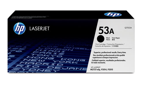 HP 53A LASERJET P2015 BLACK PRINT CARTRIDGE PRINTS APPROXIMATETLY 3...