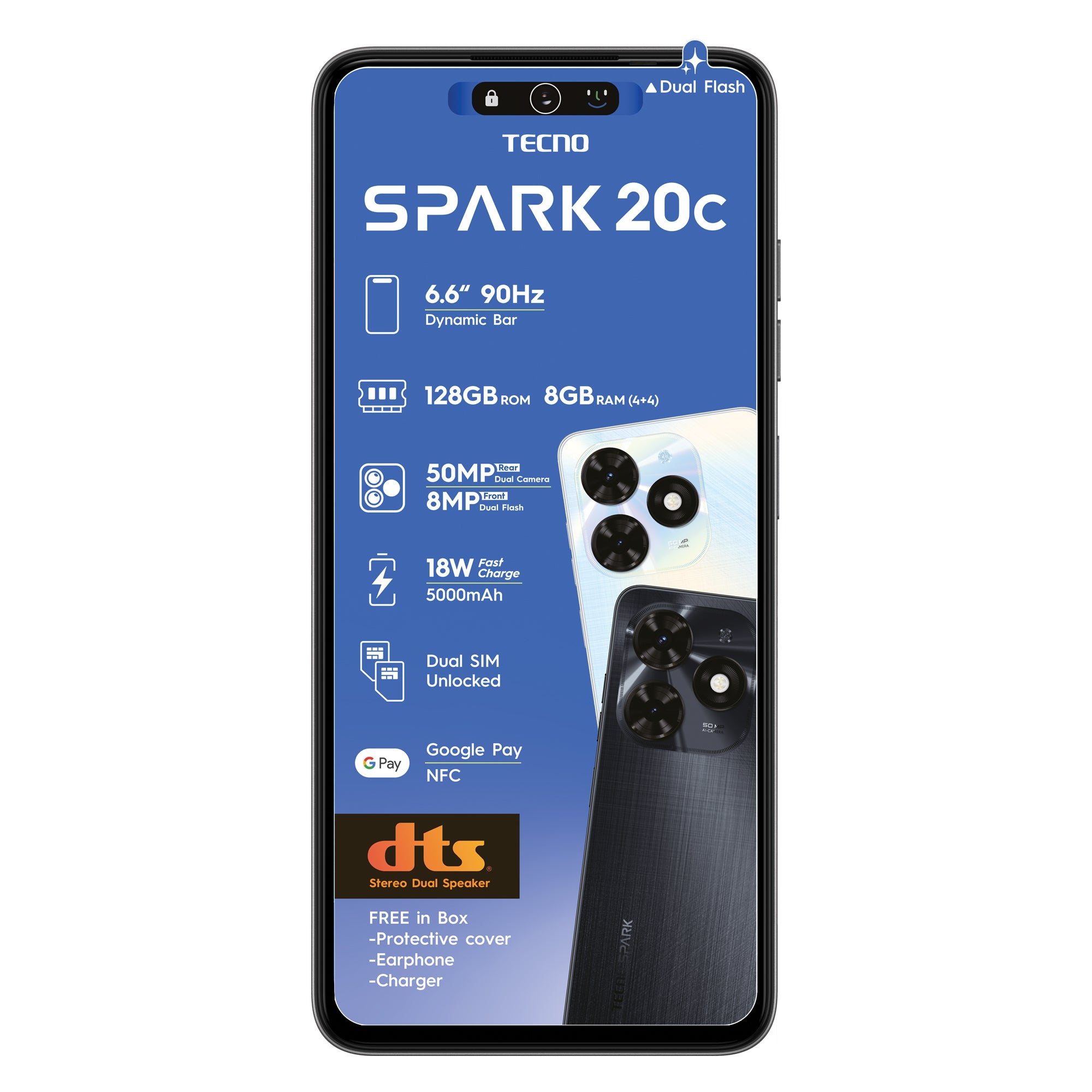 Tecno Spark 20C 128GB DS - Black