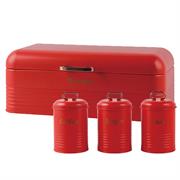 Totally 4pc BreadBin Combo Colour Red Retail Box Out of Box