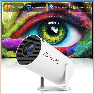 TechTic Compact Portable Projector 3000 4k