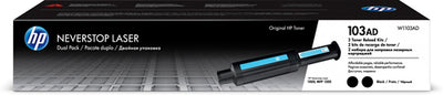 <p>HP 103AD DUAL PACK BLACK ORIGINAL NEVERSTOP LASER TONER RELOAD K...