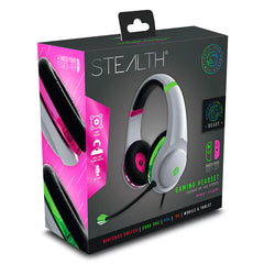 Metallic Multiformat Stereo Gaming Headset - Pink & Green - Neon
