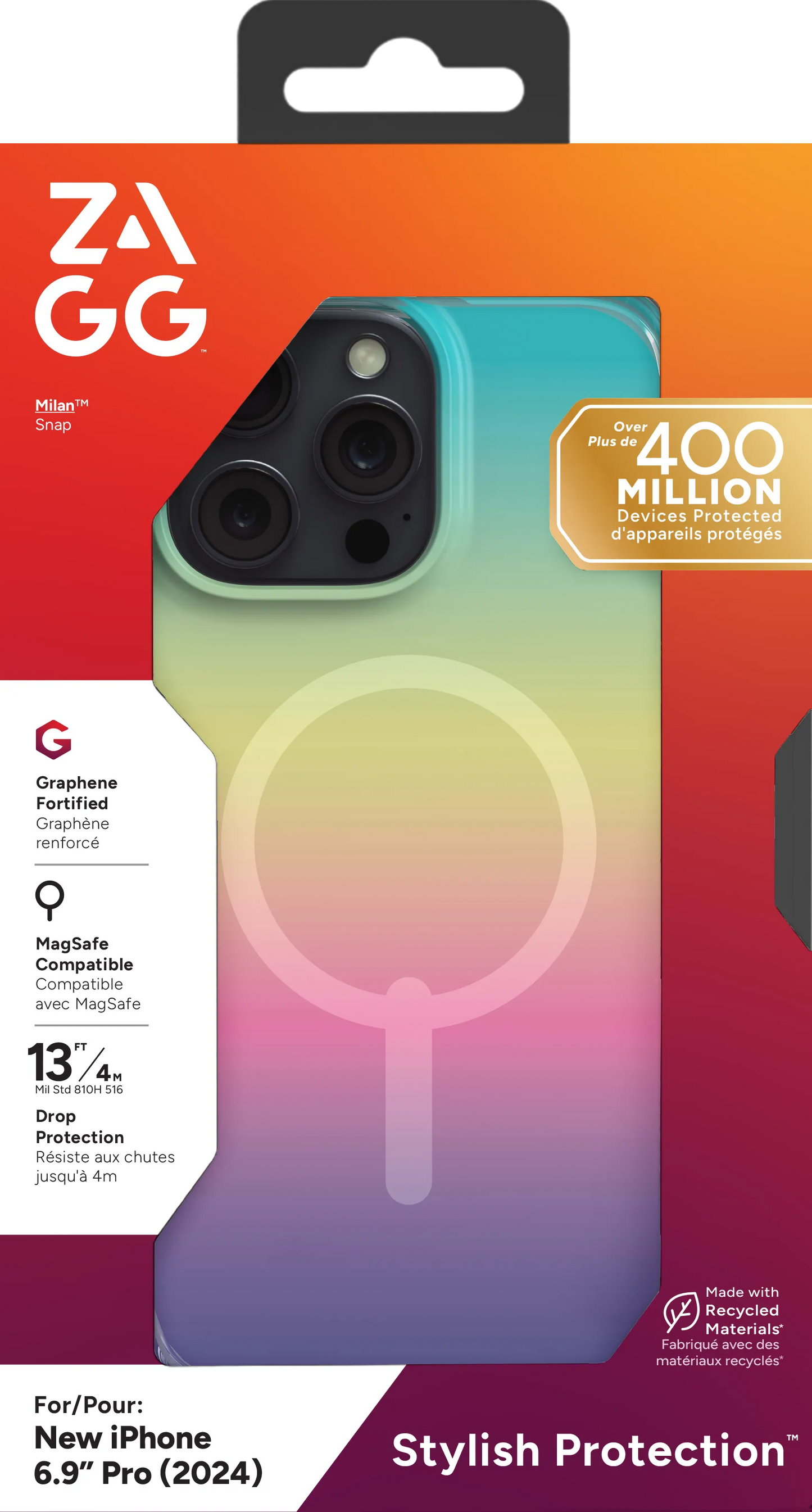 Zagg Cases Milan Snap Apple IP16 Pro Max Iridescent image 4