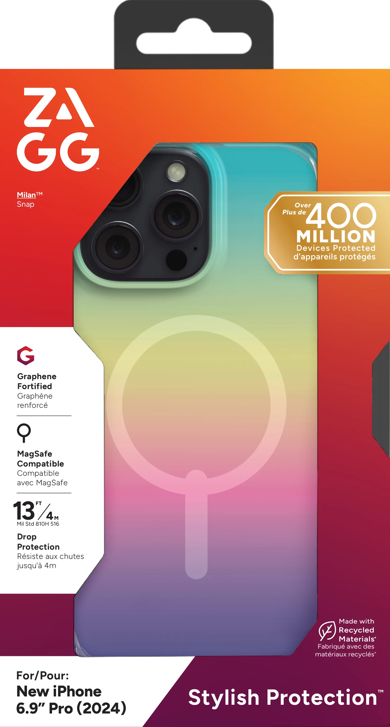 Zagg Cases Milan Snap Apple IP16 Pro Max Iridescent image 4