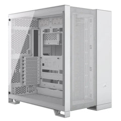 6500D Airflow White Tempered Glass Mid-Tower; 2x 3.5'' |  2x 2.5'' Drive Bays; Up to 360mm Radiator compatible