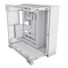 6500D Airflow White Tempered Glass Mid-Tower; 2x 3.5'' |  2x 2.5'' Drive Bays; Up to 360mm Radiator compatible