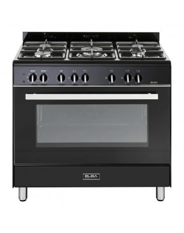 Elba 900mm Gas Electric Stove Black