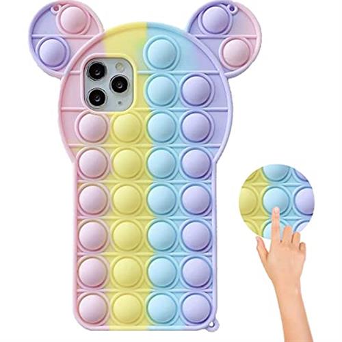 Sceedo Pop It Bubble iPhone X Cover Pink Rainbow No