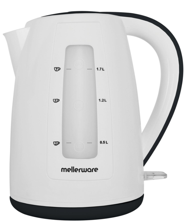 Mellerware Breede 360° Cordless Black &amp; White 2L Plastic Kettle