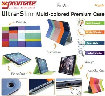 Promate Maroon Klyde Ultraslim Multicolored Premium Case