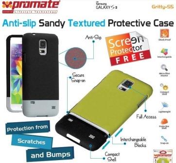 Promate Black Gritty S5 Anti-Slip Sandy