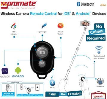 Promate Zap Wireless Camera Remote Control For iOS &amp;