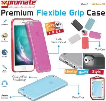 Promate AKTON-I6 Multi-Colored Flexi-Grip Designed Case
