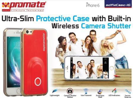 Promate Black Selfiecase I6 Ultraslim Protective Case