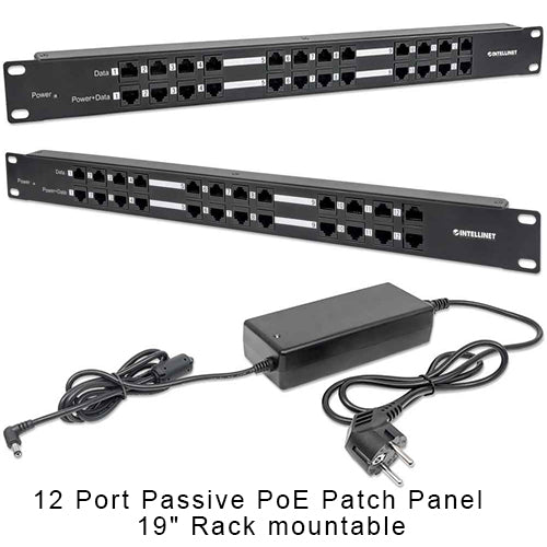 Intellinet 12 Port Passive POE Patch Panel