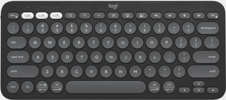 Logitech Pebble Keys 2 K380S Graphite Bluetooth Keyboard
