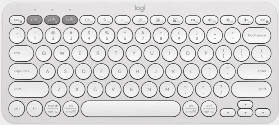 Logitech Pebble Keys 2 K380S White Bluetooth Keyboard