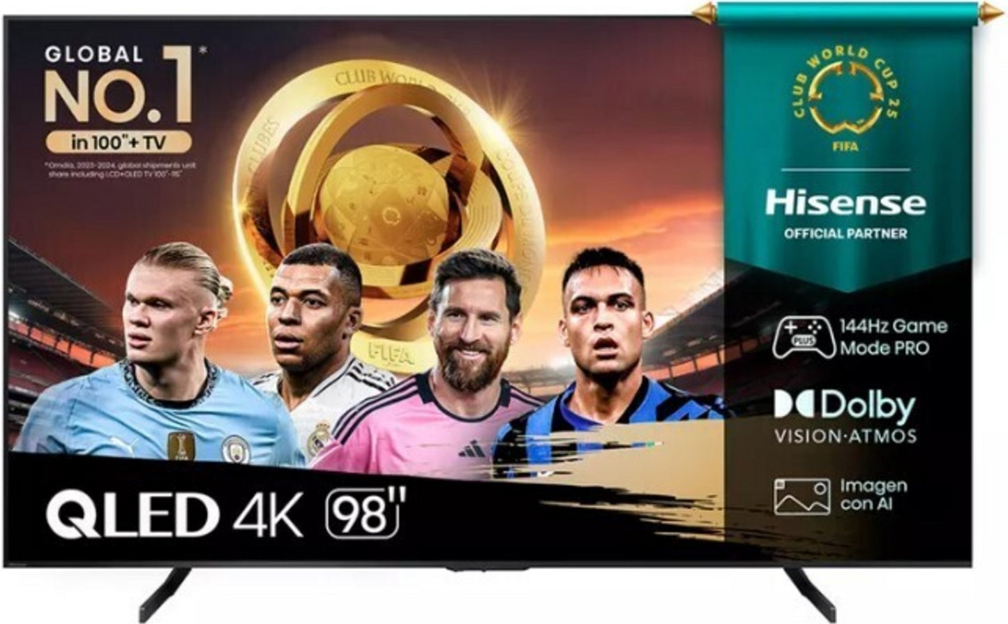 Hisense 98 Inch Vidaa U8 144HZ Qled Smart TV