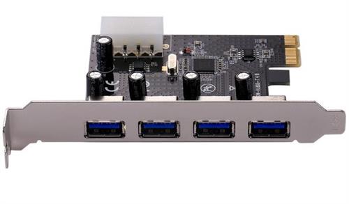 Unique PCI-E X1 To 4X USB 3.0 Ports Card